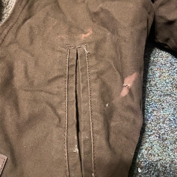 C.E. Schmidt Workwear Full Zip Sherpa Lined Hooded Jacket Brown youth small - Picture 5 of 5